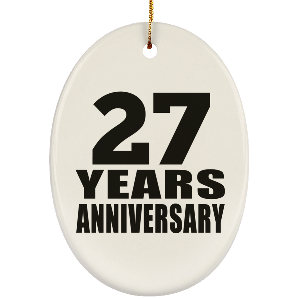 27th Anniversary 27 Years - Oval Ornament