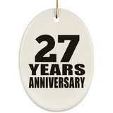 27th Anniversary 27 Years - Oval Ornament