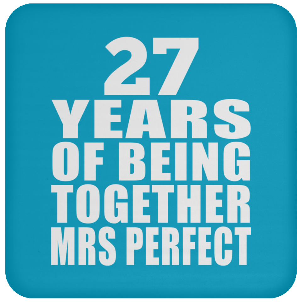 27th Anniversary 27 Years Of Being Mrs Perfect - Drink Coaster