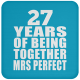 27th Anniversary 27 Years Of Being Mrs Perfect - Drink Coaster
