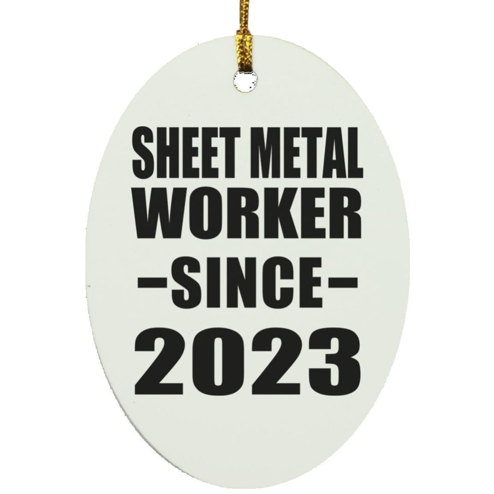 Sheet Metal Worker Since 2023 - Oval Ornament
