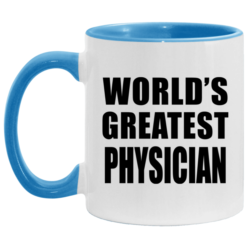 World's Greatest Physician - 11oz Accent Mug Blue
