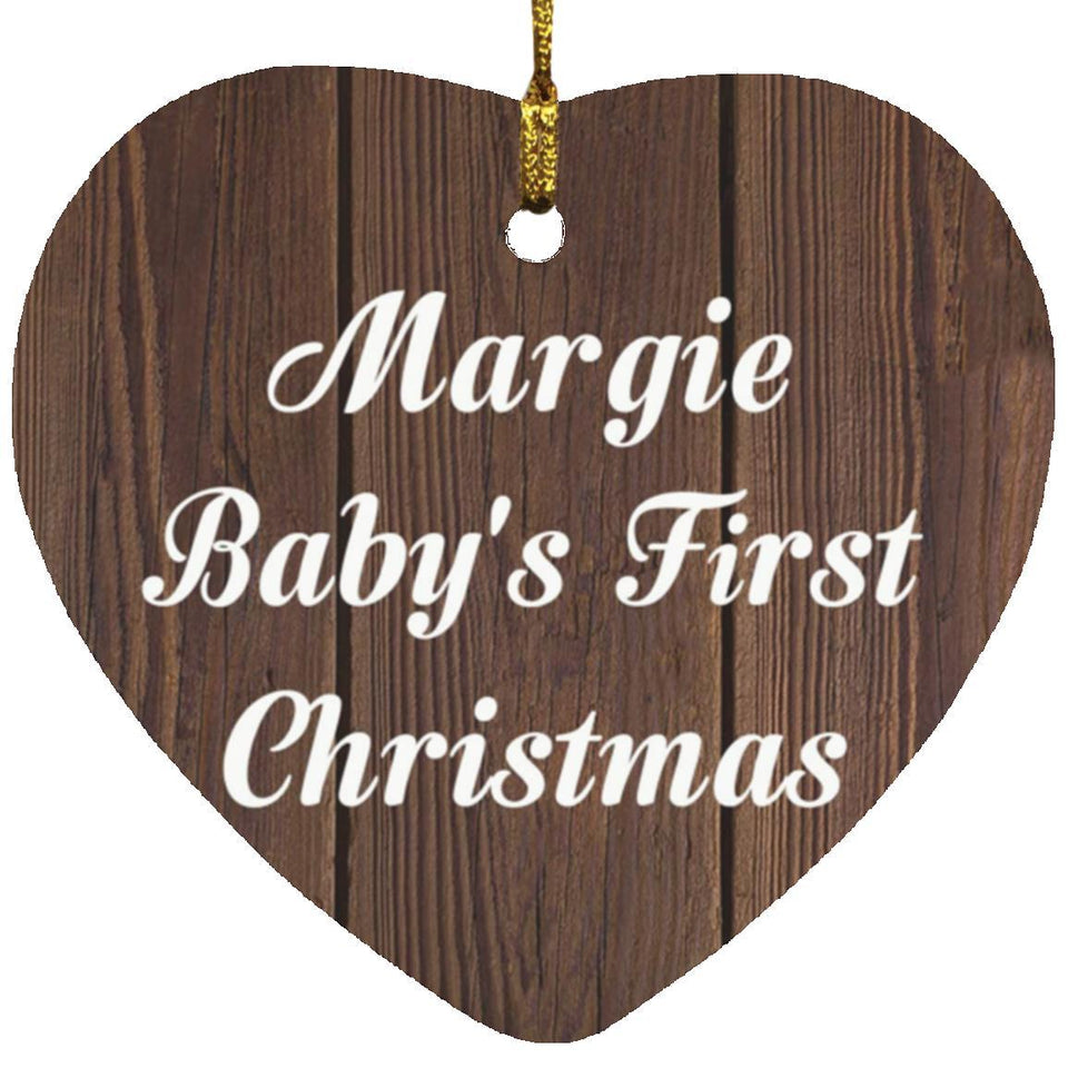 Margie Baby's First Christmas - Heart Ornament D