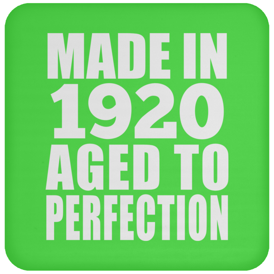 104th Birthday Made In 1920 Aged to Perfection - Drink Coaster