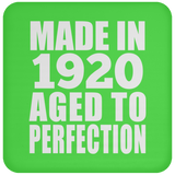 104th Birthday Made In 1920 Aged to Perfection - Drink Coaster