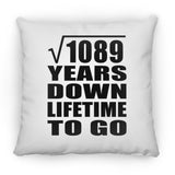 33rd Anniversary Square Root of 1089 Years Lifetime To Go - Throw Pillow