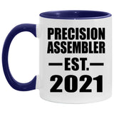 Precision Assembler Established Est. 2021 - 11oz Accent Mug Purple