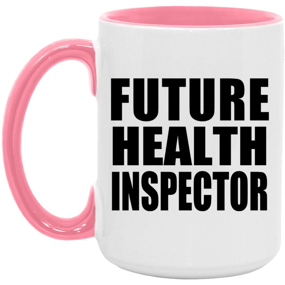 Future Health Inspector - 15oz Accent Mug Pink