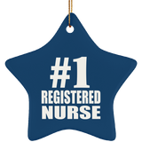 Number One #1 Registered Nurse - Star Ornament
