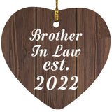 Brother In Law Established EST. 2022 - Heart Ornament D