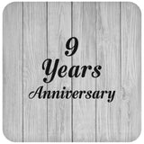 9th Anniversary 9 Years Anniversary - Drink Coaster F