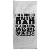 Proud Waiter Dad Of Awesome Daughter - Hand Towel