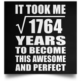 42nd Birthday Took Square Root of 1764 Years To Awesome - Poster Square