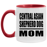 Central Asian Shepherd Dog Mom - 11oz Accent Mug Red