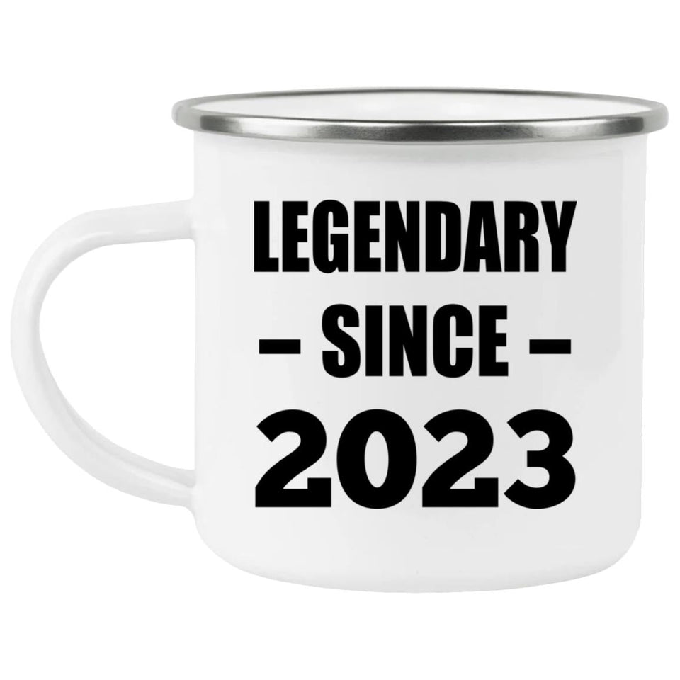 1st Birthday Legendary Since 2023 - 12oz Camping Mug