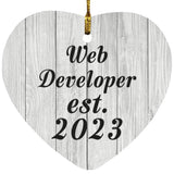 Web Developer Established Est. 2023 - Heart Ornament F