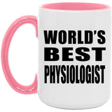 World's Best Physiologist - 15oz Accent Mug Pink