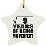 3rd Anniversary Square Root of 9 Years of Mr Perfect - Star Ornament
