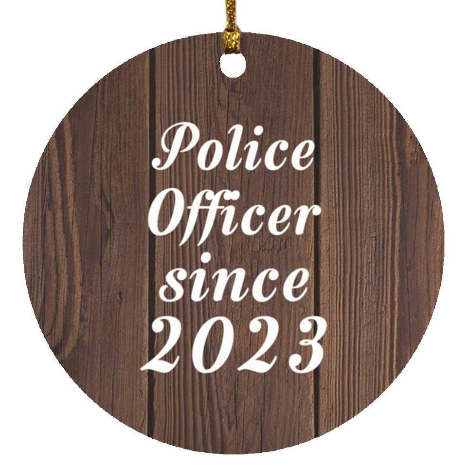 Police Officer Since 2023 - Circle Ornament D