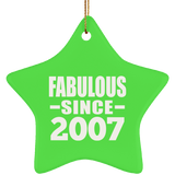 17th Birthday Fabulous Since 2007 - Star Ornament