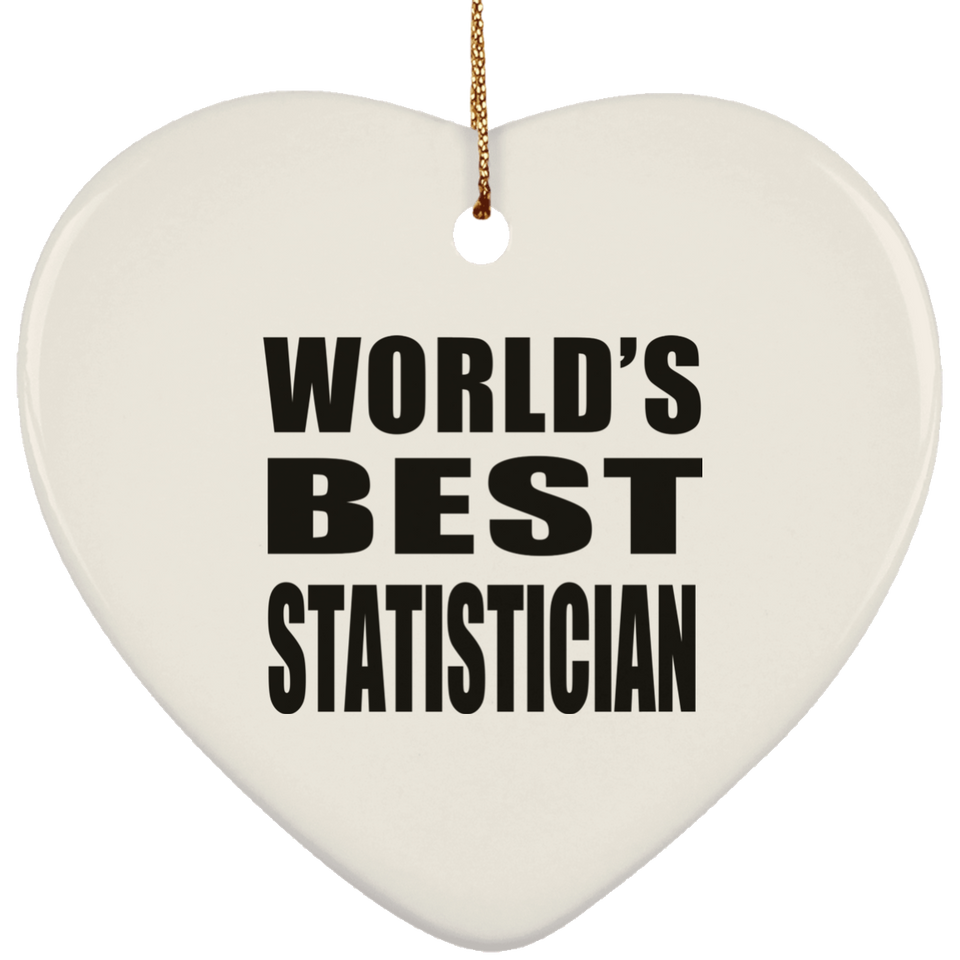 World's Best Statistician - Heart Ornament