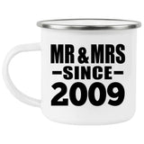 15th Anniversary Mr & Mrs Since 2009 - 12oz Camping Mug