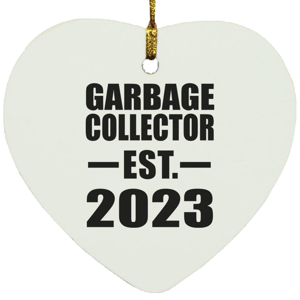 Garbage Collector Established EST. 2023 - Heart Ornament