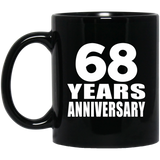 68th Anniversary 68 Years - 11 Oz Coffee Mug Black