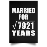 89th Anniversary Married For Square Root of 7921 Years - Poster Portrait