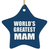 World's Greatest Mam - Star Ornament