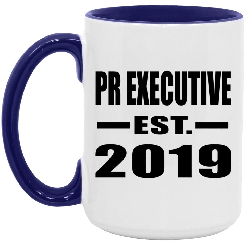 Pr Executive Established EST. 2019 - 15oz Accent Mug Purple