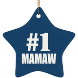 Number One #1 Mamaw - Star Ornament