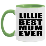 Lillie Best Mum Ever - 11oz Accent Mug Green