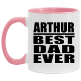 Arthur Best Dad Ever - 11oz Accent Mug Pink