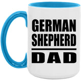 German Shepherd Dad - 15oz Accent Mug Blue