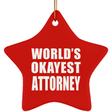 World's Okayest Attorney - Star Ornament