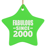 24th Birthday Fabulous Since 2000 - Star Ornament