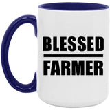 Blessed Farmer - 15oz Accent Mug Purple