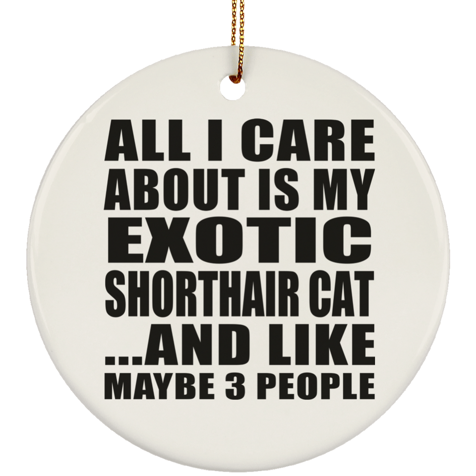 All I Care About Is My Exotic Shorthair Cat - Circle Ornament