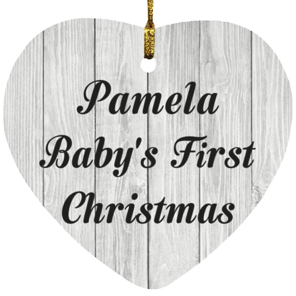 Pamela Baby's First Christmas - Heart Ornament F