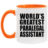 World's Greatest Paralegal Assistant - 11oz Accent Mug Orange