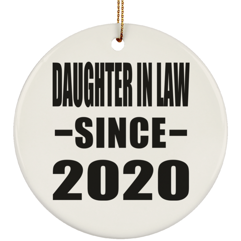 Daughter In Law Since 2020 - Circle Ornament