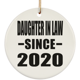 Daughter In Law Since 2020 - Circle Ornament