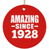 96th Birthday Amazing Since 1928 - Circle Ornament