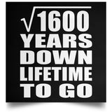 40th Anniversary Square Root of 1600 Years Lifetime To Go - Poster Square
