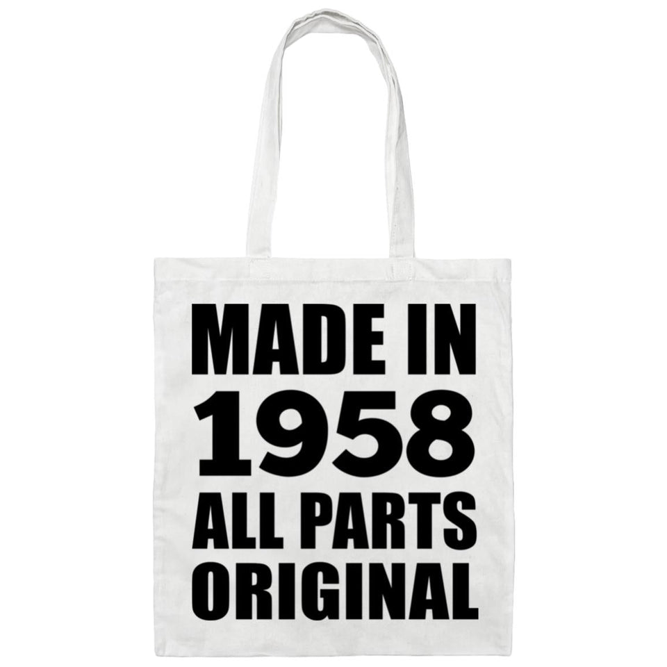 66th Birthday Made in 1958 All Parts Original - Tote Bag White