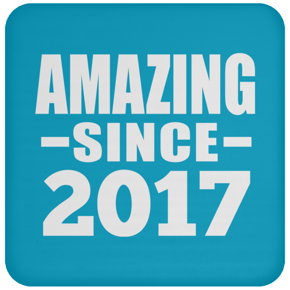 7th Birthday Amazing Since 2017 - Drink Coaster