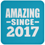 7th Birthday Amazing Since 2017 - Drink Coaster