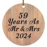 59 Years As Mr & Mrs 2024 - Circle Ornament C