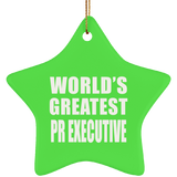 World's Greatest Pr Executive - Star Ornament